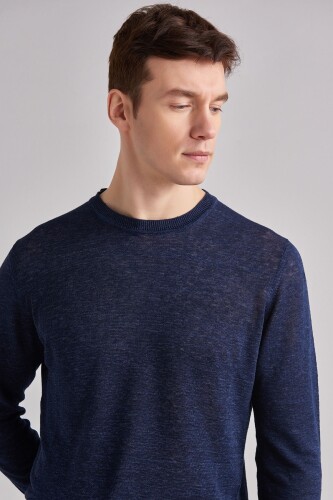 Woolrich Keten Erkek Bisiklet Yaka Kazak - 7
