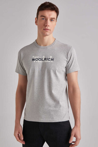 Woolrich Logolu Erkek Bisiklet Yaka T-Shirt - WOOLRICH