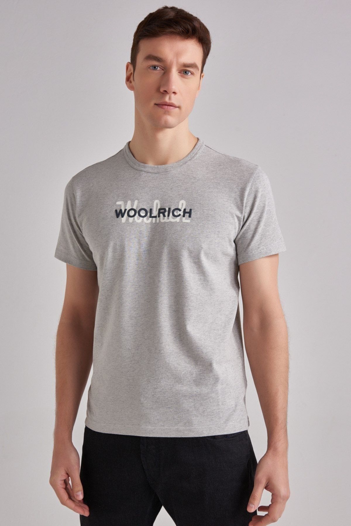 Woolrich Logolu Erkek Bisiklet Yaka T-Shirt - 5