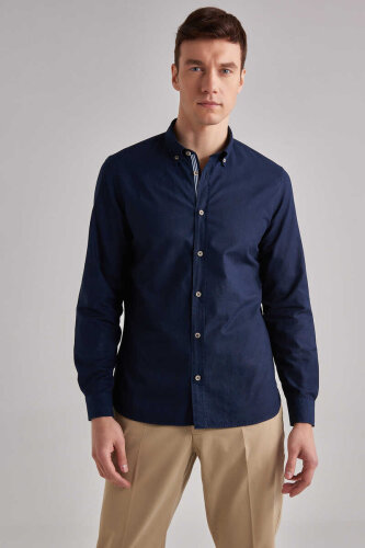 Woolrich Slim Fit Uzun Kollu Erkek Gömlek - WOOLRICH