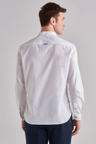 Woolrich Slim Fit Uzun Kollu Erkek Gömlek - 10
