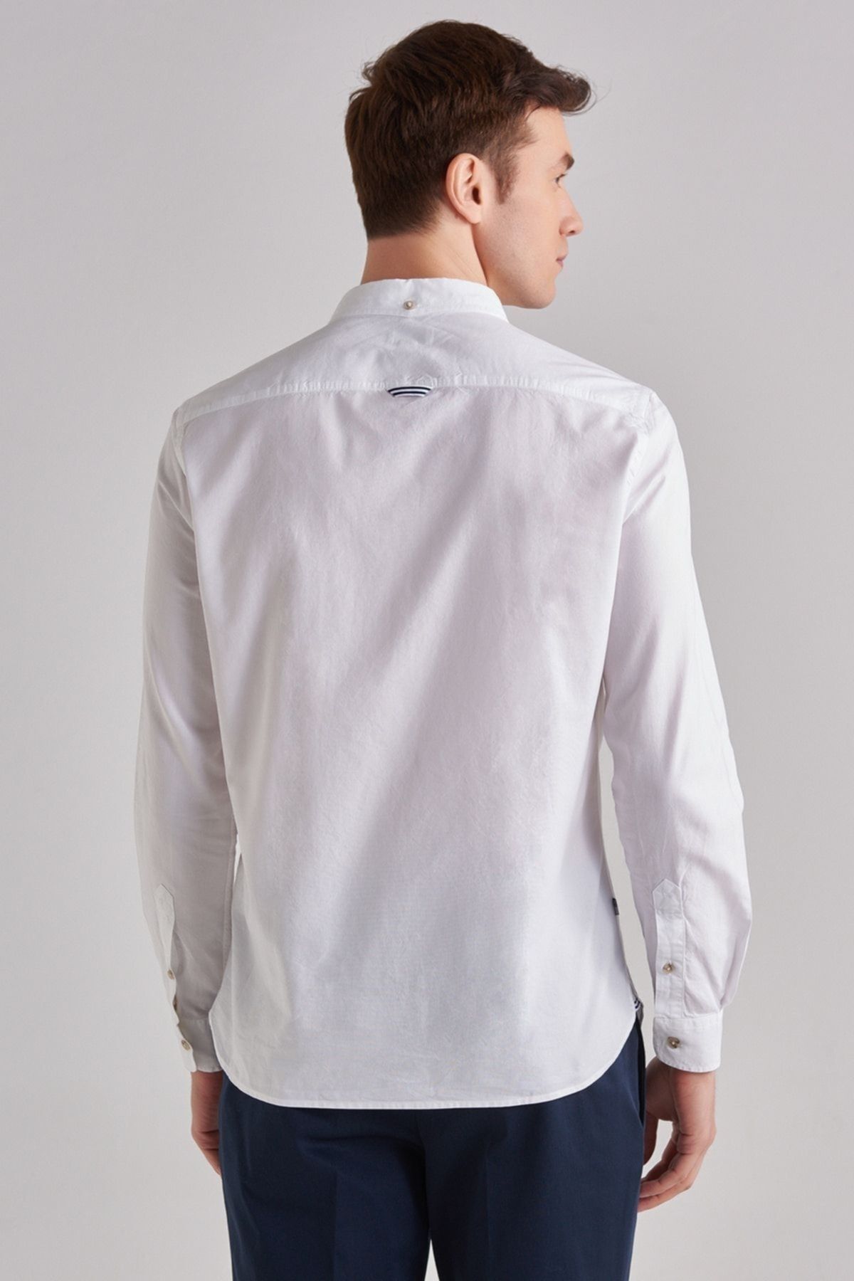 Woolrich Slim Fit Uzun Kollu Erkek Gömlek - 10